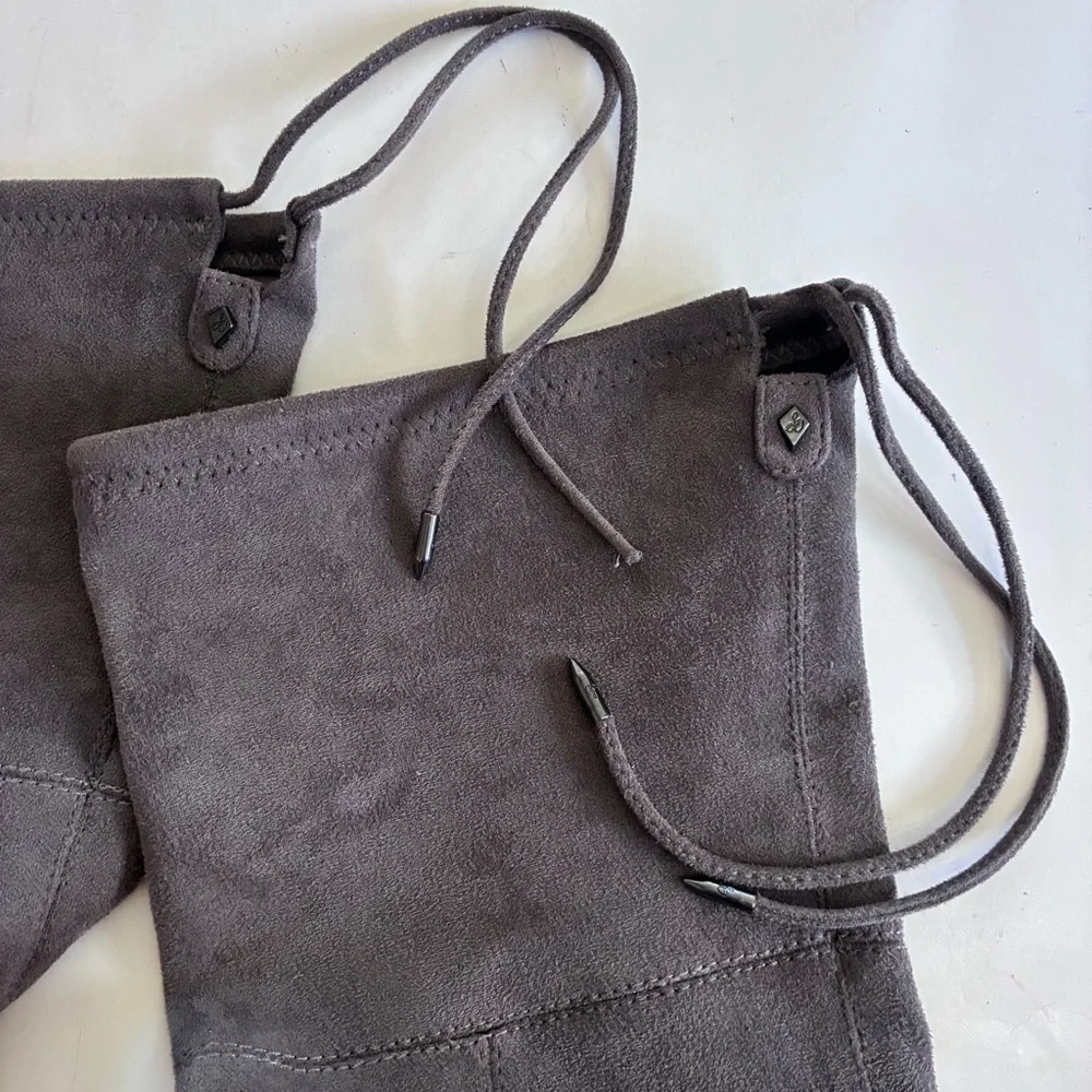 Sam Edleman Kristie Pointed Toe Kitten Heel Taupe Over The Knee Boots Size 8